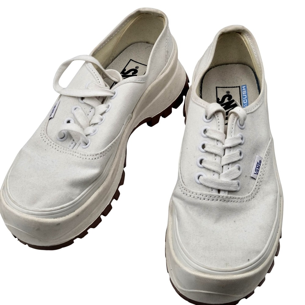 Vans Shoes Mens Size 7 White Style 44 UltraCush Vibram Lug Sole Casual Sneakers
